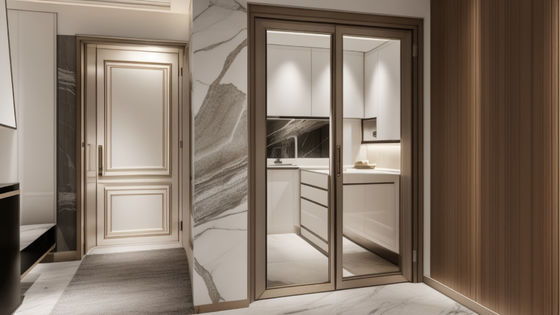 ODM cửa sổ trượt dọc sash kín âm Aluminium Frame Glass Window