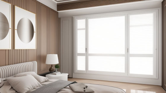 Các cửa sổ trượt nhôm màu thương mại được phủ bột