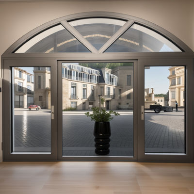 Bottom Hinged Casement Windows Soundproof Double Glass Aluminum Window (Cửa sổ nhôm thủy tinh đôi)