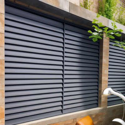 Anodizing Aluminium Louvered Window Frame Trio Glass Khóa âm thanh