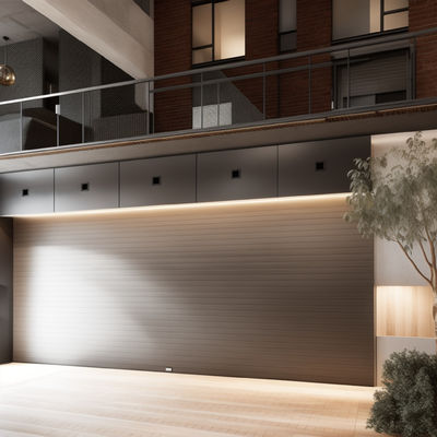 Silver Modern Aluminium Rolling Door Louver cho các tòa nhà thương mại