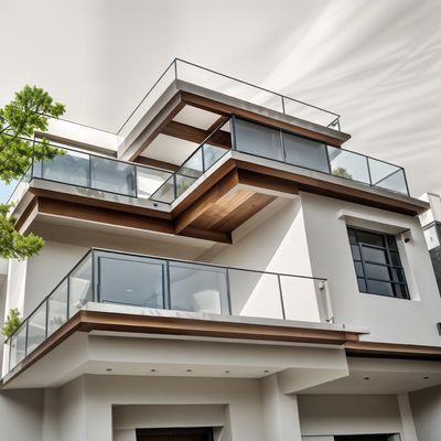 Chân cầu thang nhôm chắc chắn Balustrade chống cháy Thang cầu thang nhôm