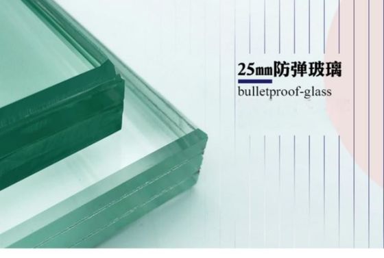 Kính chống đạn gập gập và phẳng chịu nhiệt độ cao và chặn tia cực tím